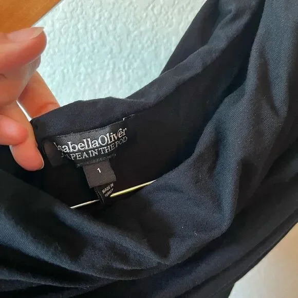 Isabella Oliver A Pea in the Pod Maternity one Shoulder Floor Length Dress sz 4 - Picture 4 of 6